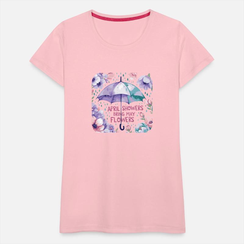 April Showers Bring May Flowers – Spring Floral T-
