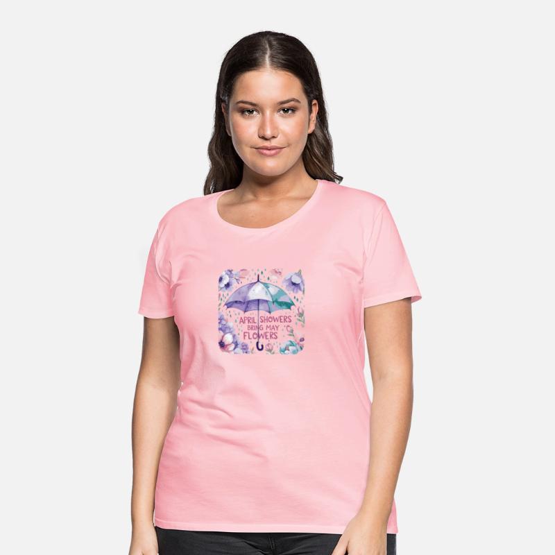 April Showers Bring May Flowers – Spring Floral T-