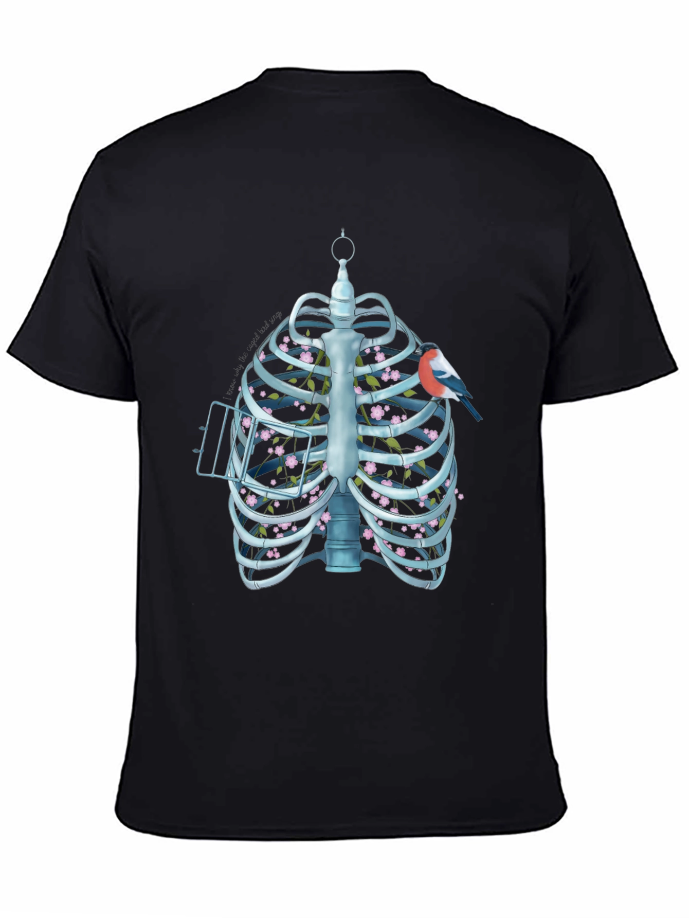 Floral Ribcage Graphic T-Shirt