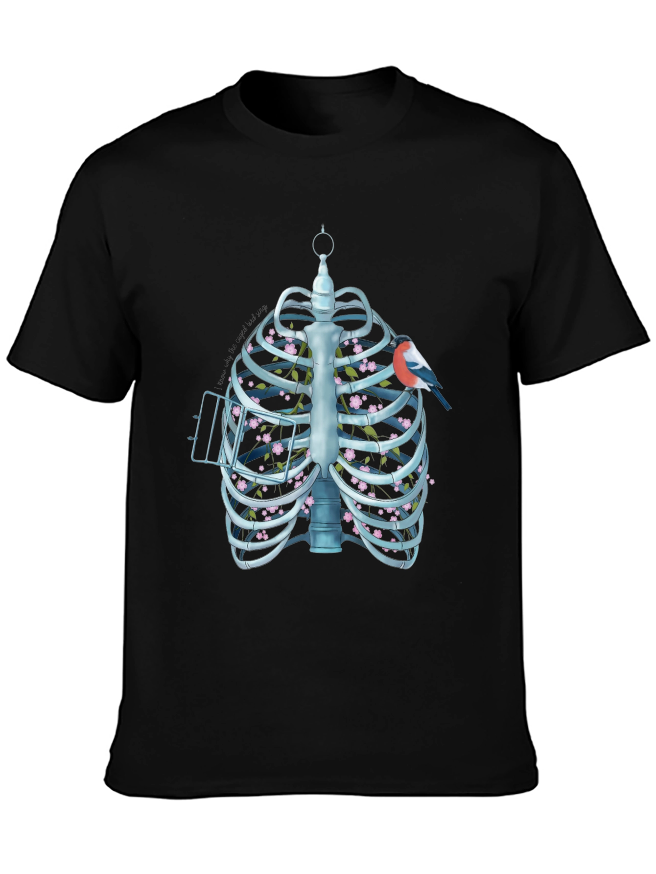 Floral Ribcage Graphic T-Shirt