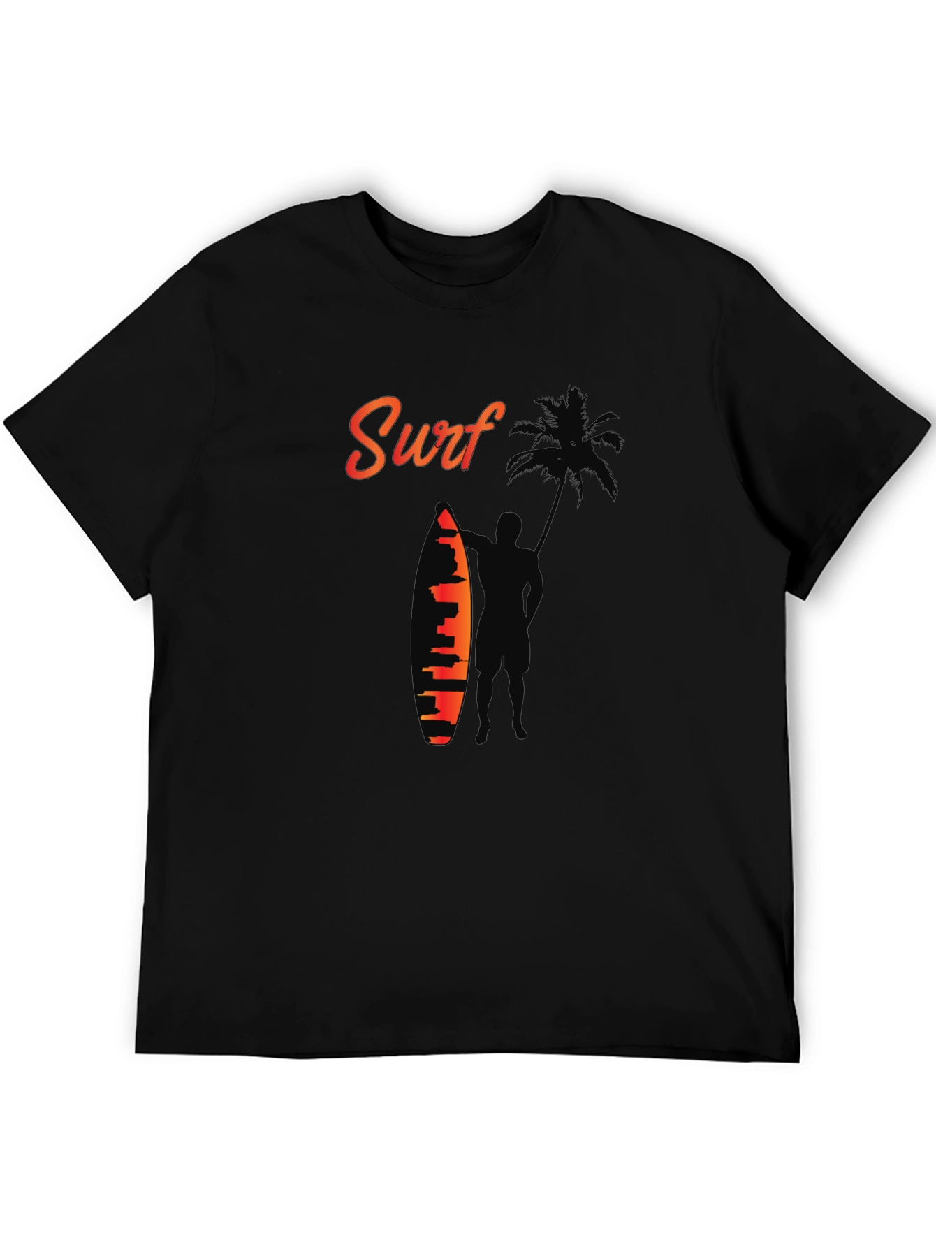 Surf Silhouette Graphic Tee - Beach Vibes