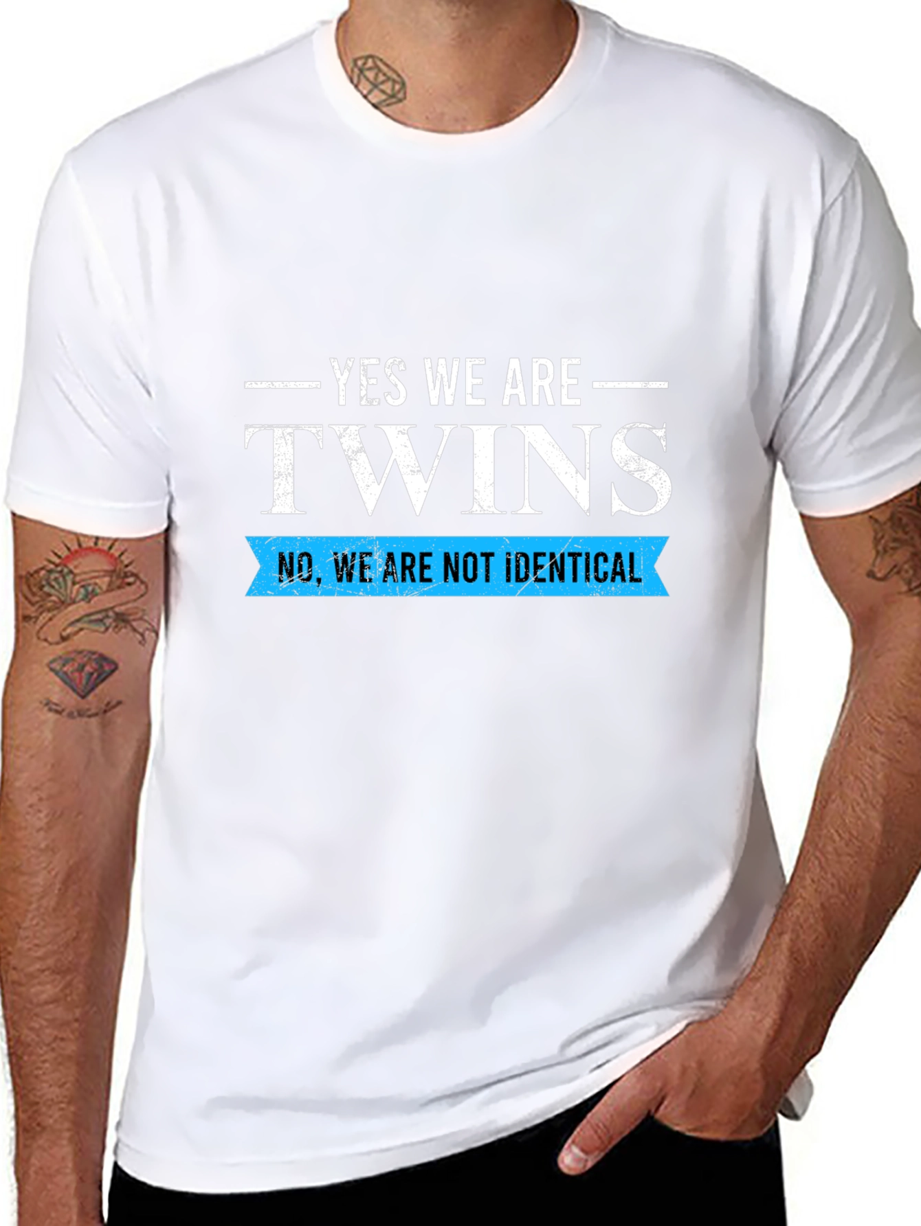 Yes We Are Twins T-Shirt - Novelty Tee