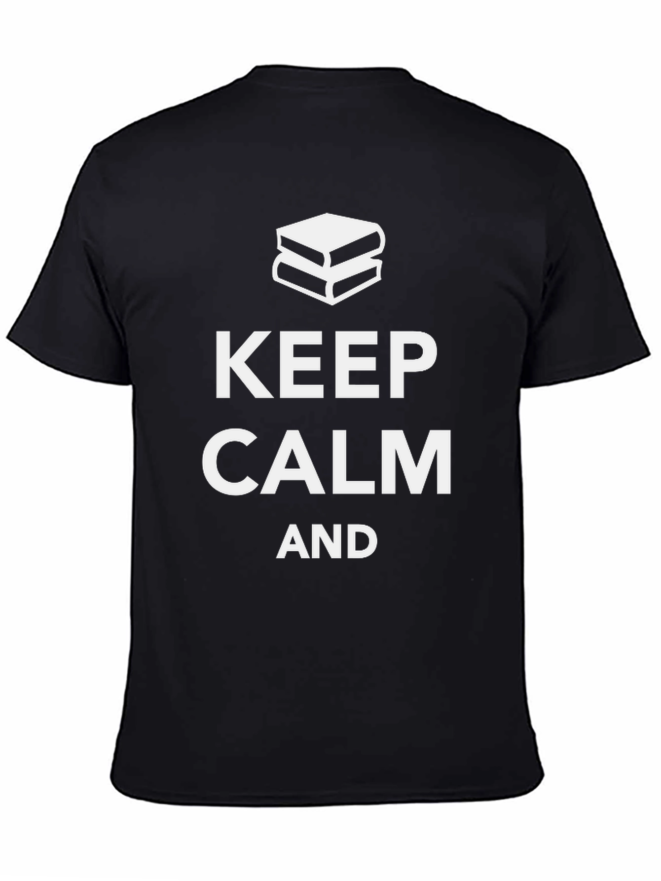 Keep Calm and Read Black Cotton Tee
