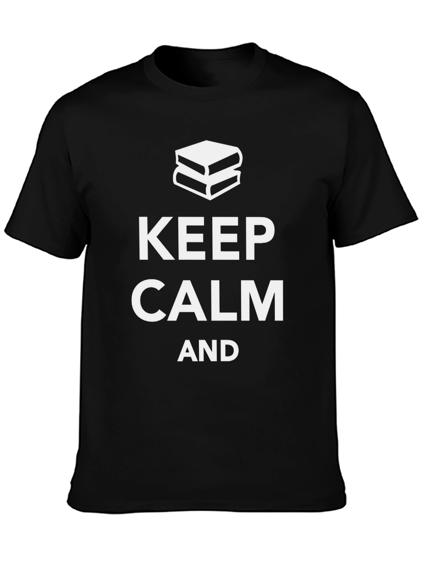 Keep Calm and Read Black Cotton Tee