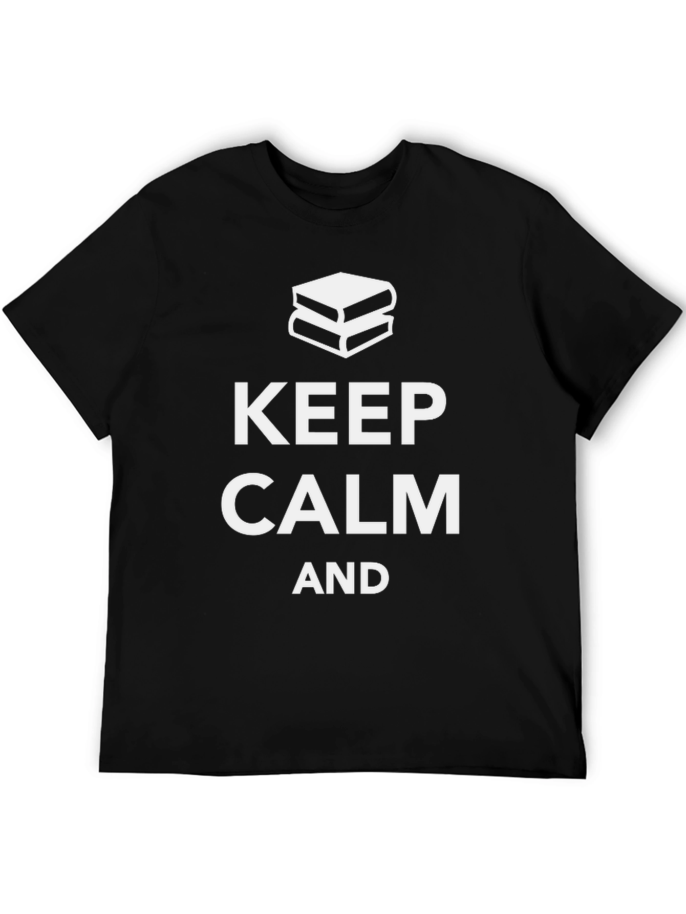 Keep Calm and Read Black Cotton Tee