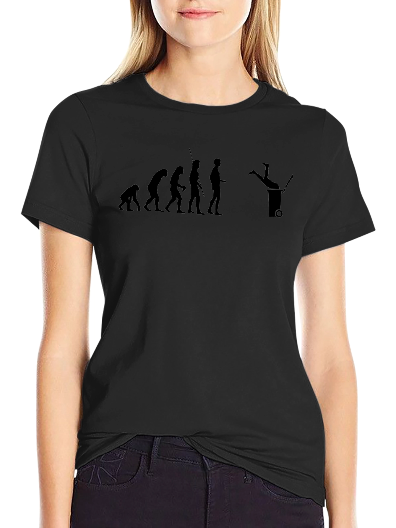 Evolution Humor Tee - Trash Can Dive