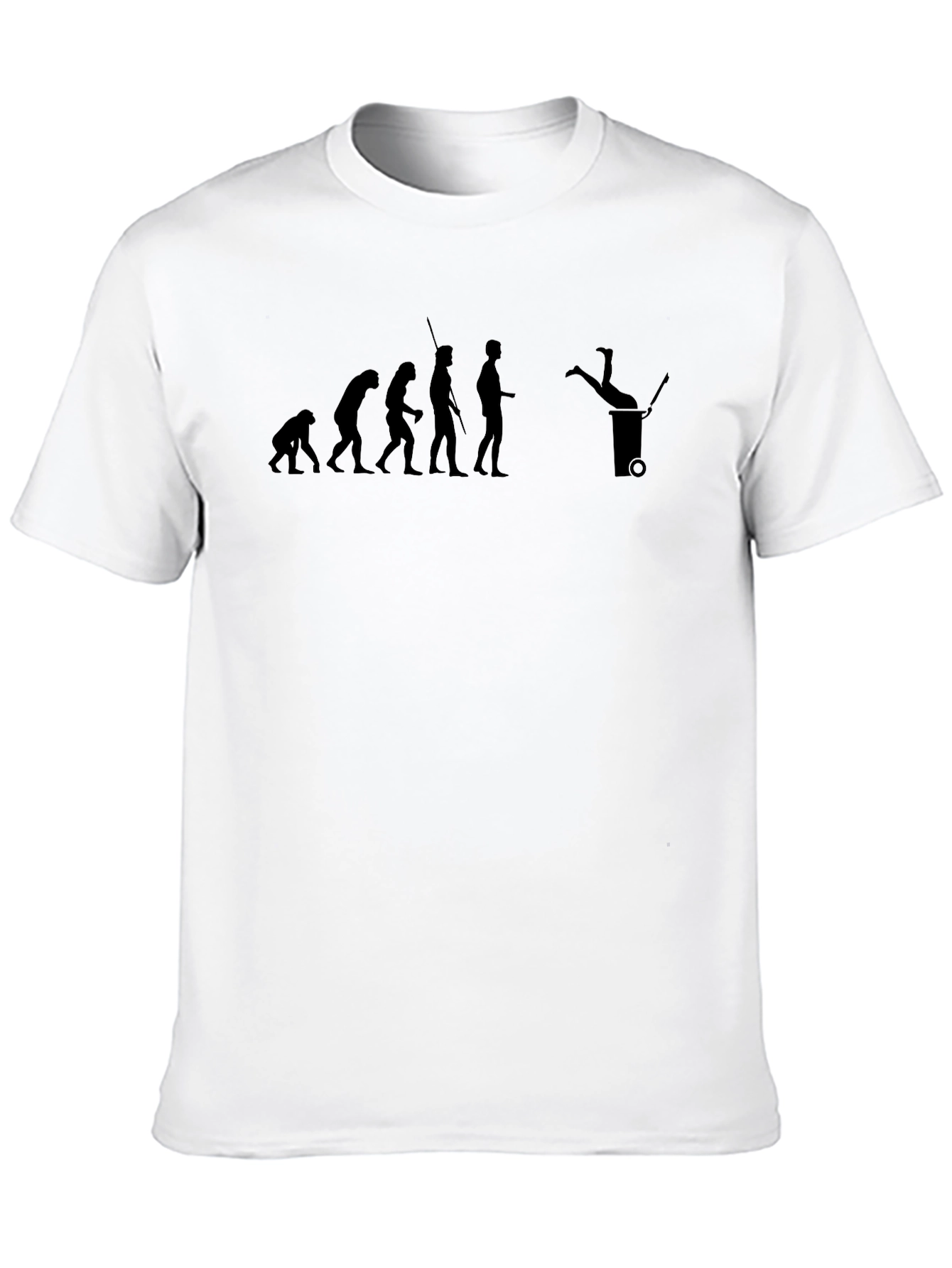 Evolution Humor Tee - Trash Can Dive