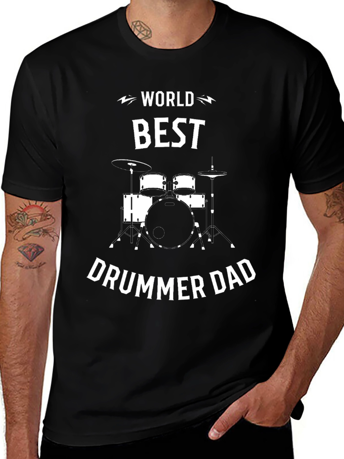 Worlds Best Drummer Dad T-Shirt