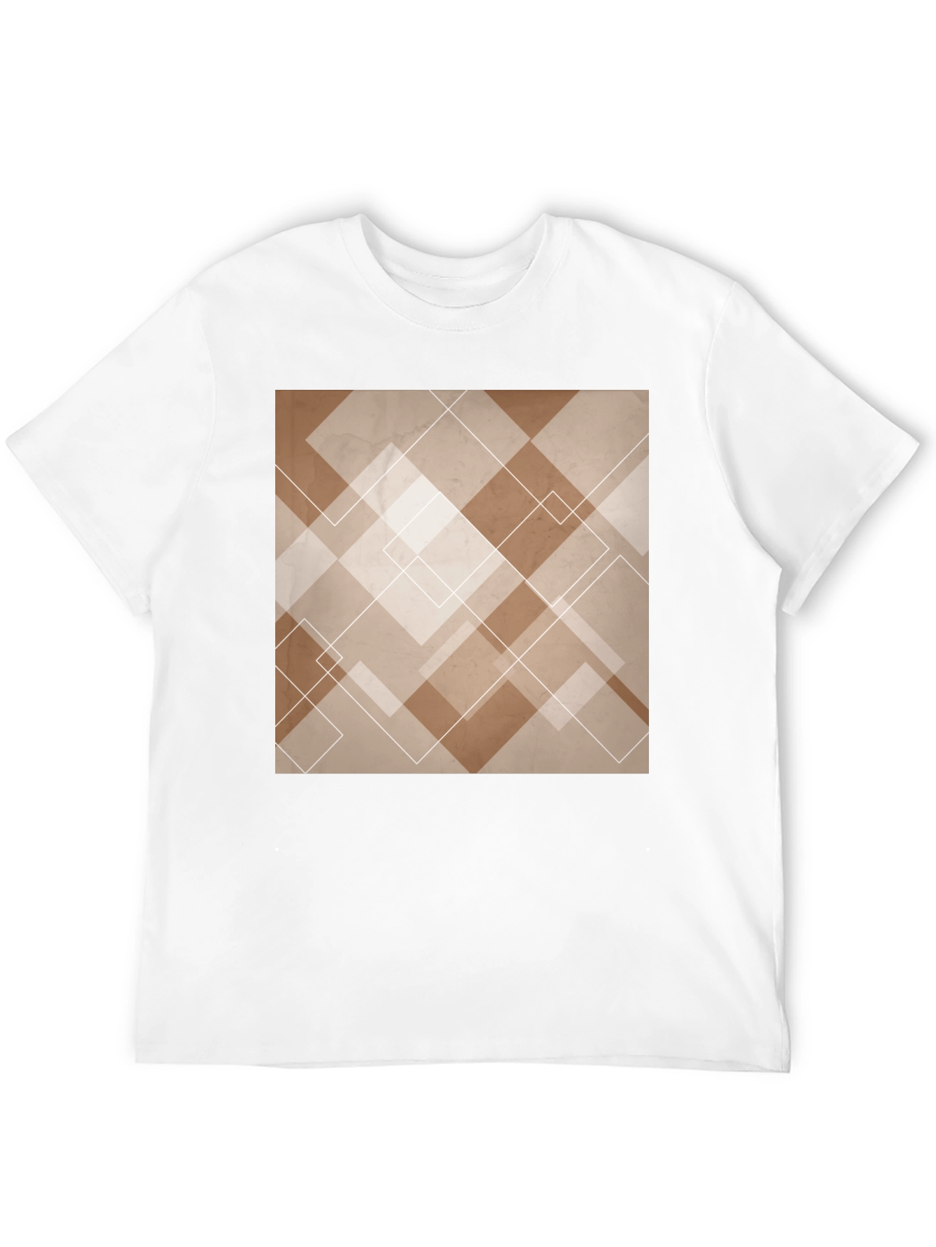 Abstract Geometric Pattern Black T-Shirt