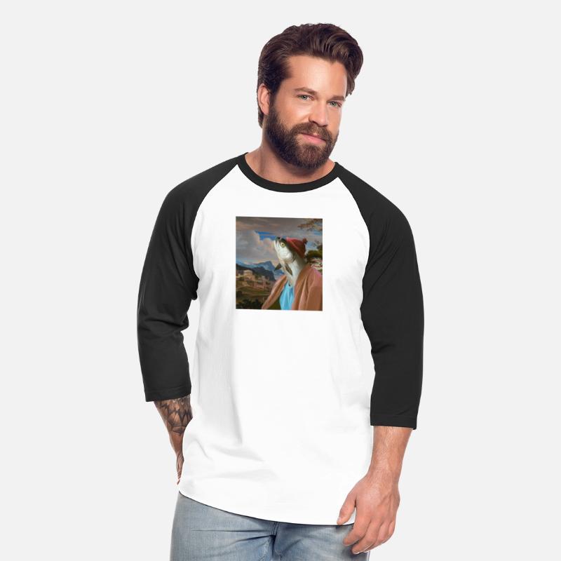 Art medieval fisherman with fish head