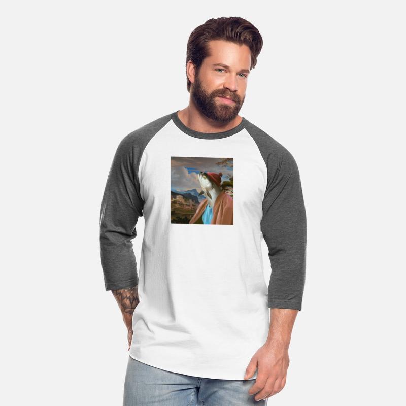 Art medieval fisherman with fish head