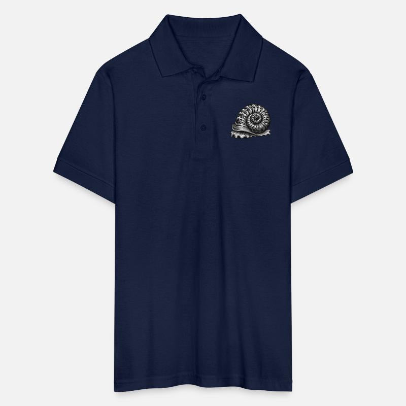 artistic ornamental snail in black and white