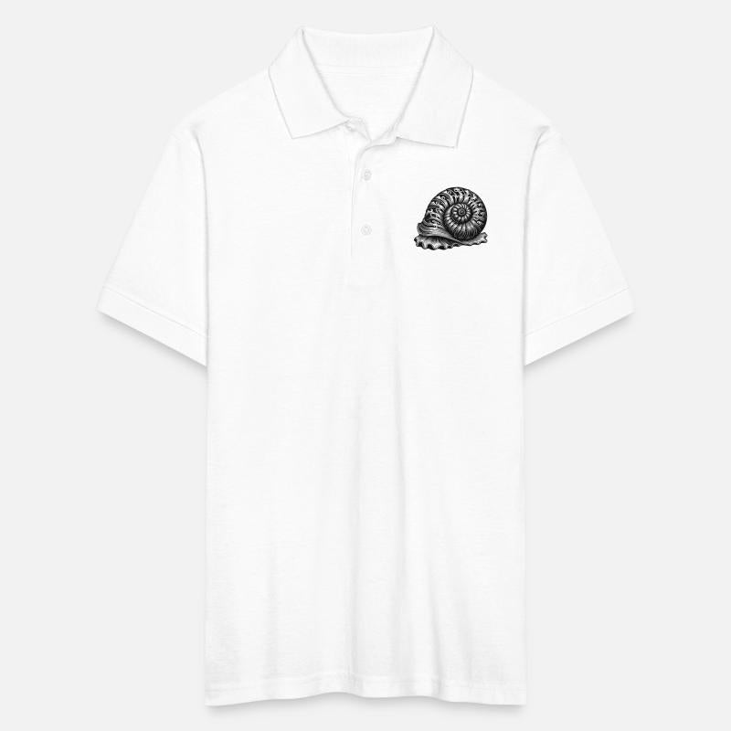 artistic ornamental snail in black and white