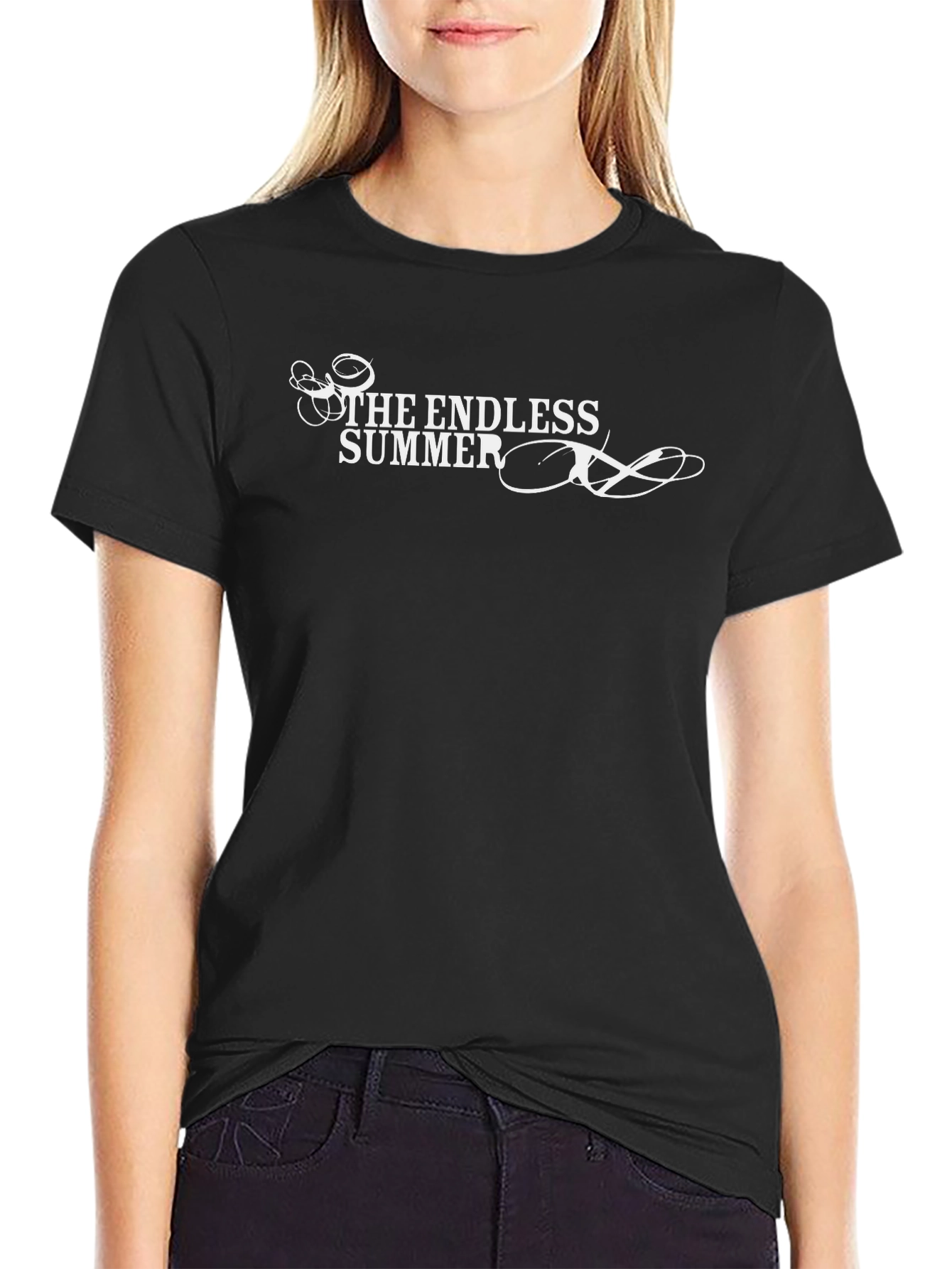 The Endless Summer Graphic Tee - Black Cotton T-Shirt