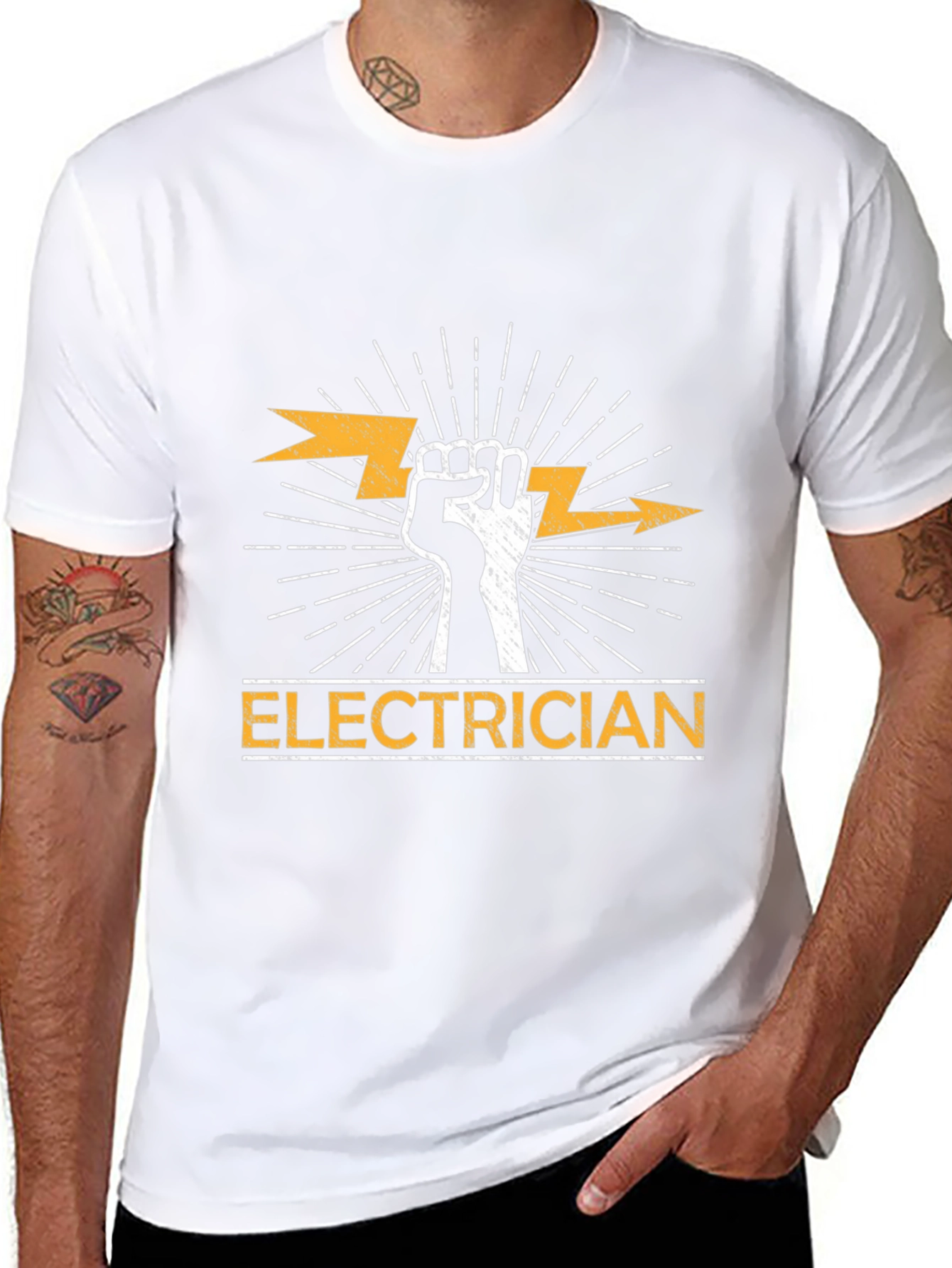 Electrician T-Shirt: Power Fist Graphic Tee