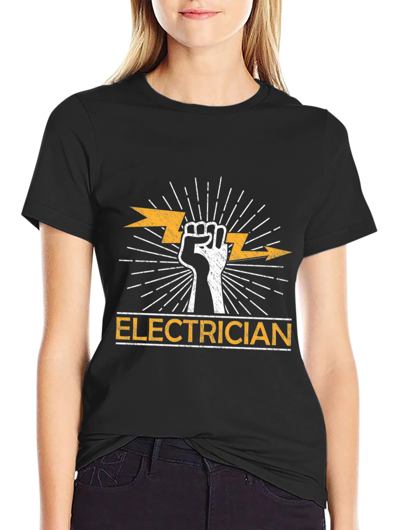 Electrician T-Shirt: Power Fist Graphic Tee