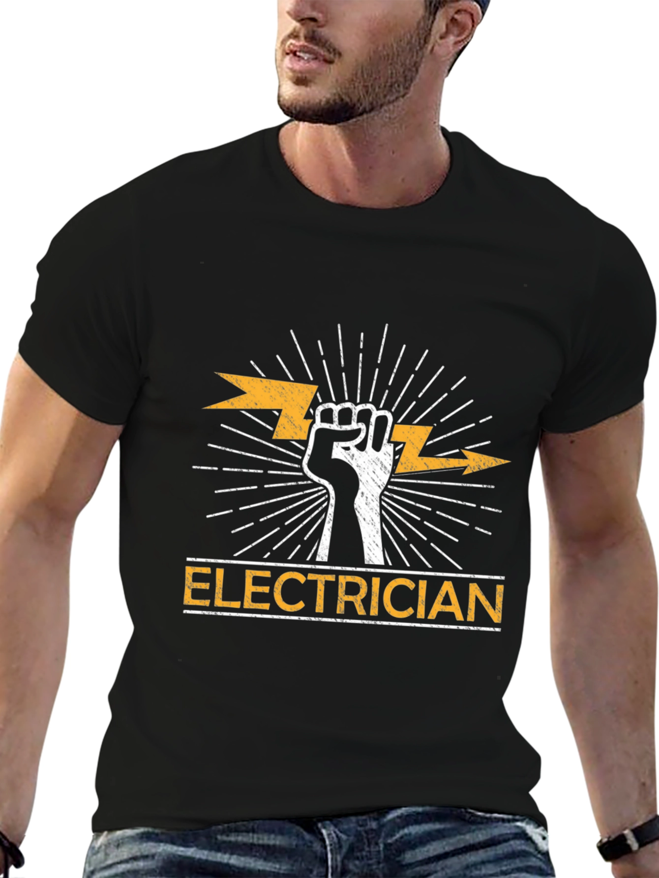 Electrician T-Shirt: Power Fist Graphic Tee