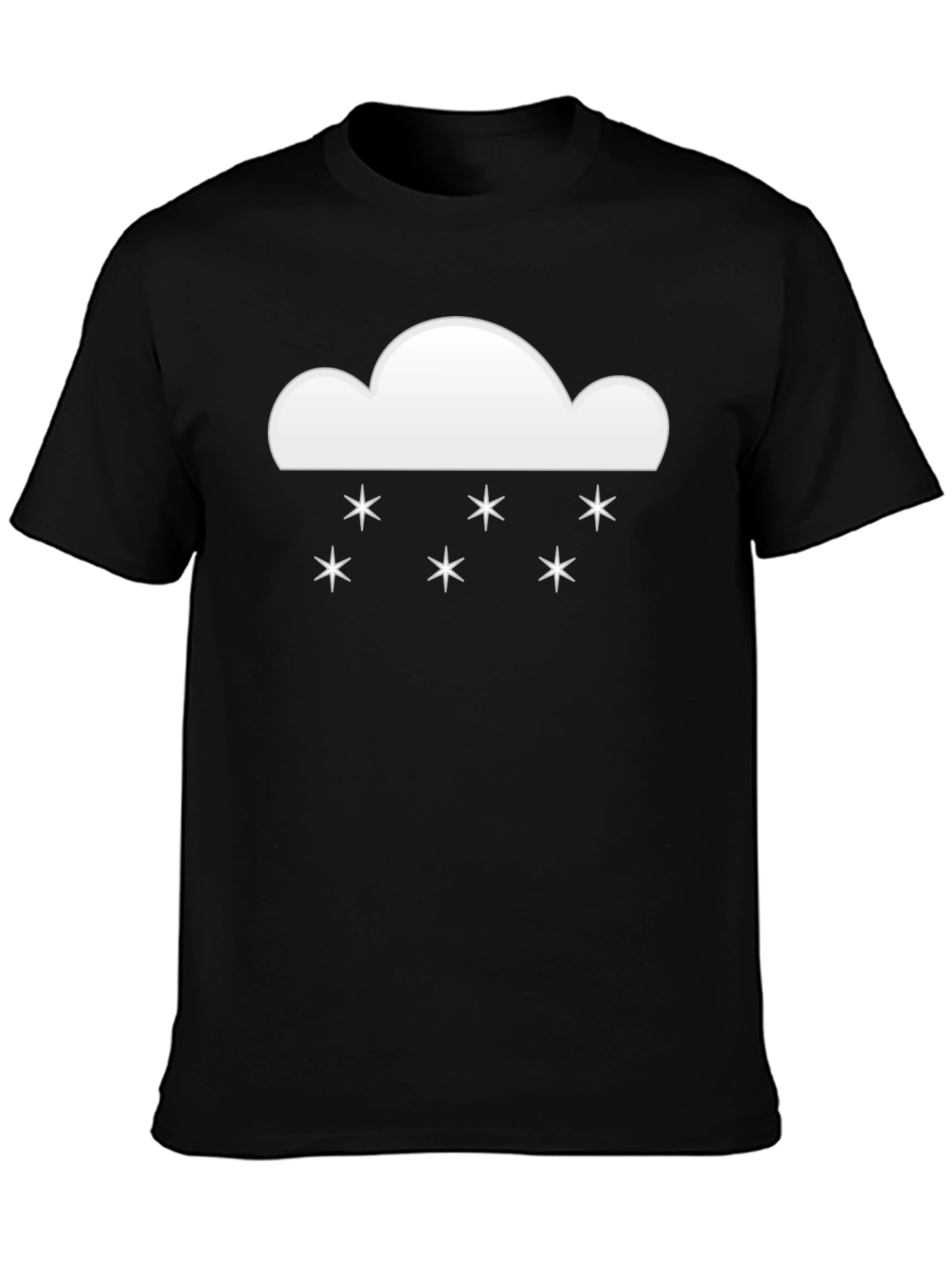 Snowy Cloud Graphic Tee - Black