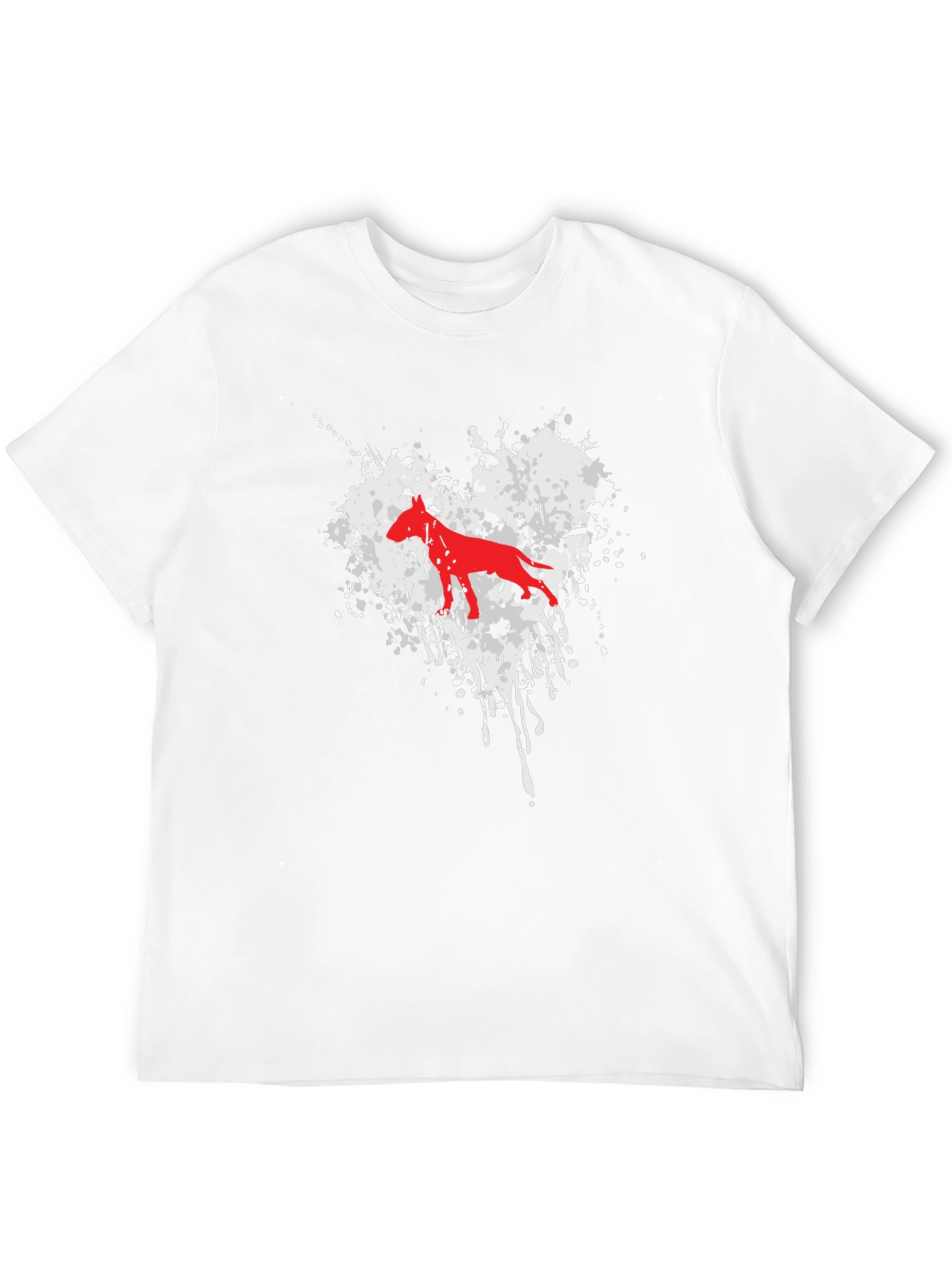Dog Heart Splatter Graphic T-Shirt - Unisex Black Tee