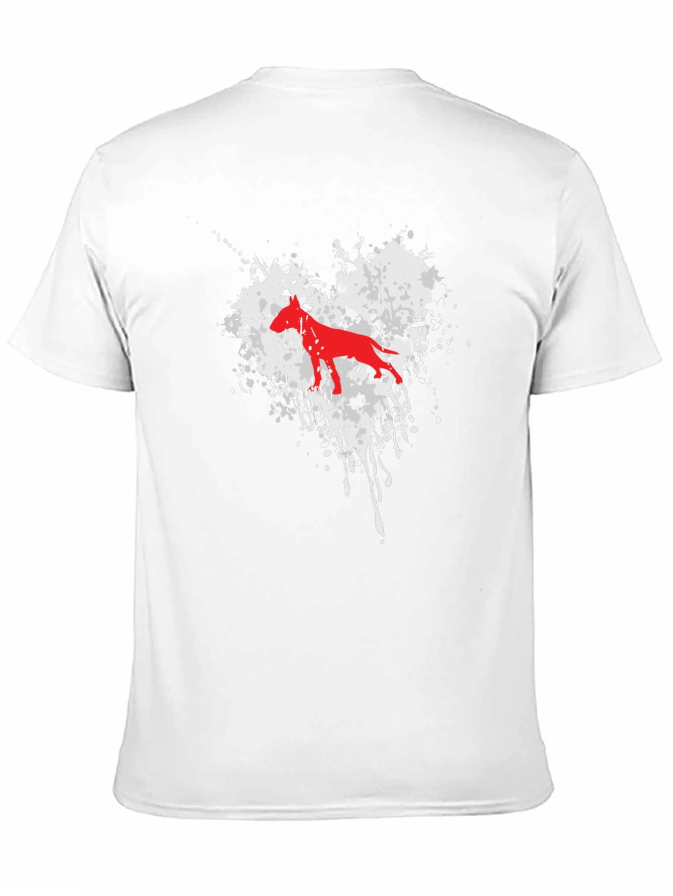 Dog Heart Splatter Graphic T-Shirt - Unisex Black Tee