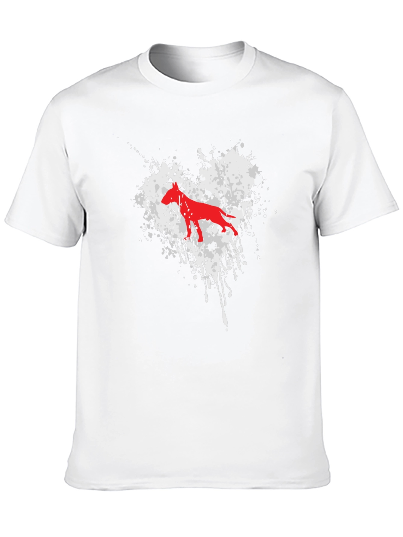 Dog Heart Splatter Graphic T-Shirt - Unisex Black Tee