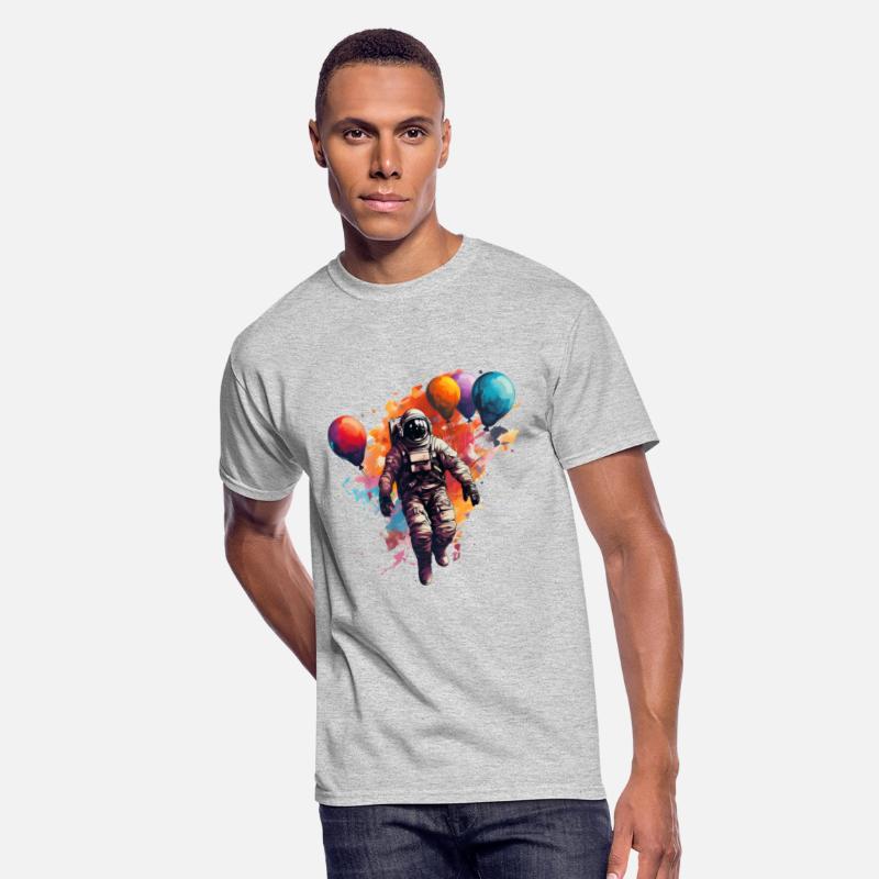 Astronaut Flying with Balloons