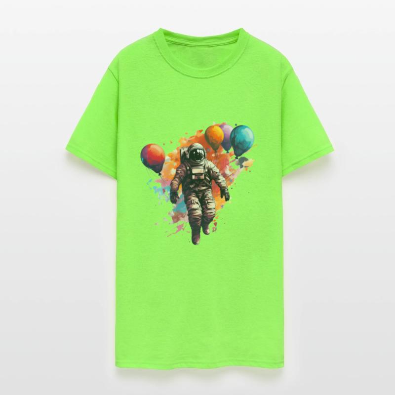 Astronaut Flying with Balloons