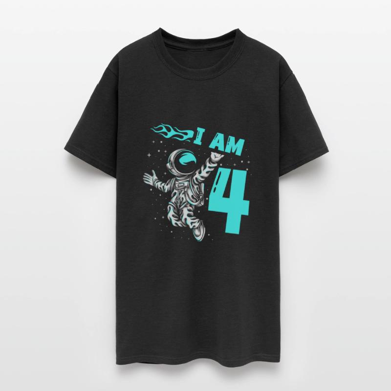 Astronaut Lover Spaceship Happy 4th Birthday