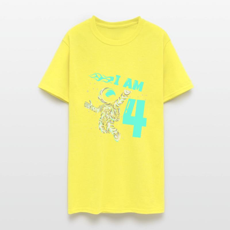 Astronaut Lover Spaceship Happy 4th Birthday