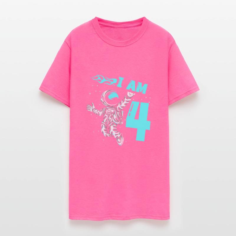 Astronaut Lover Spaceship Happy 4th Birthday