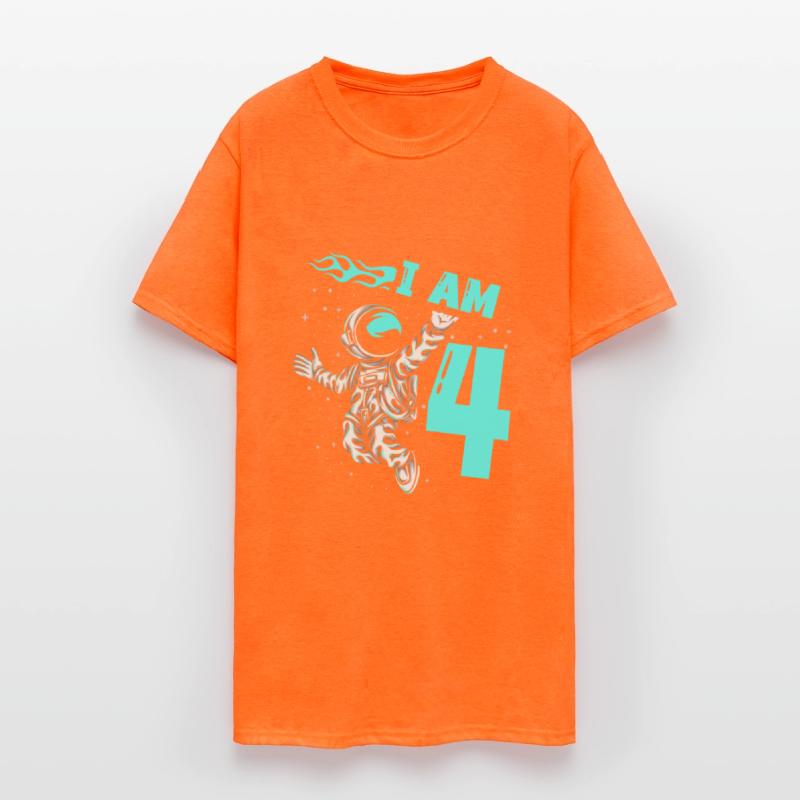 Astronaut Lover Spaceship Happy 4th Birthday