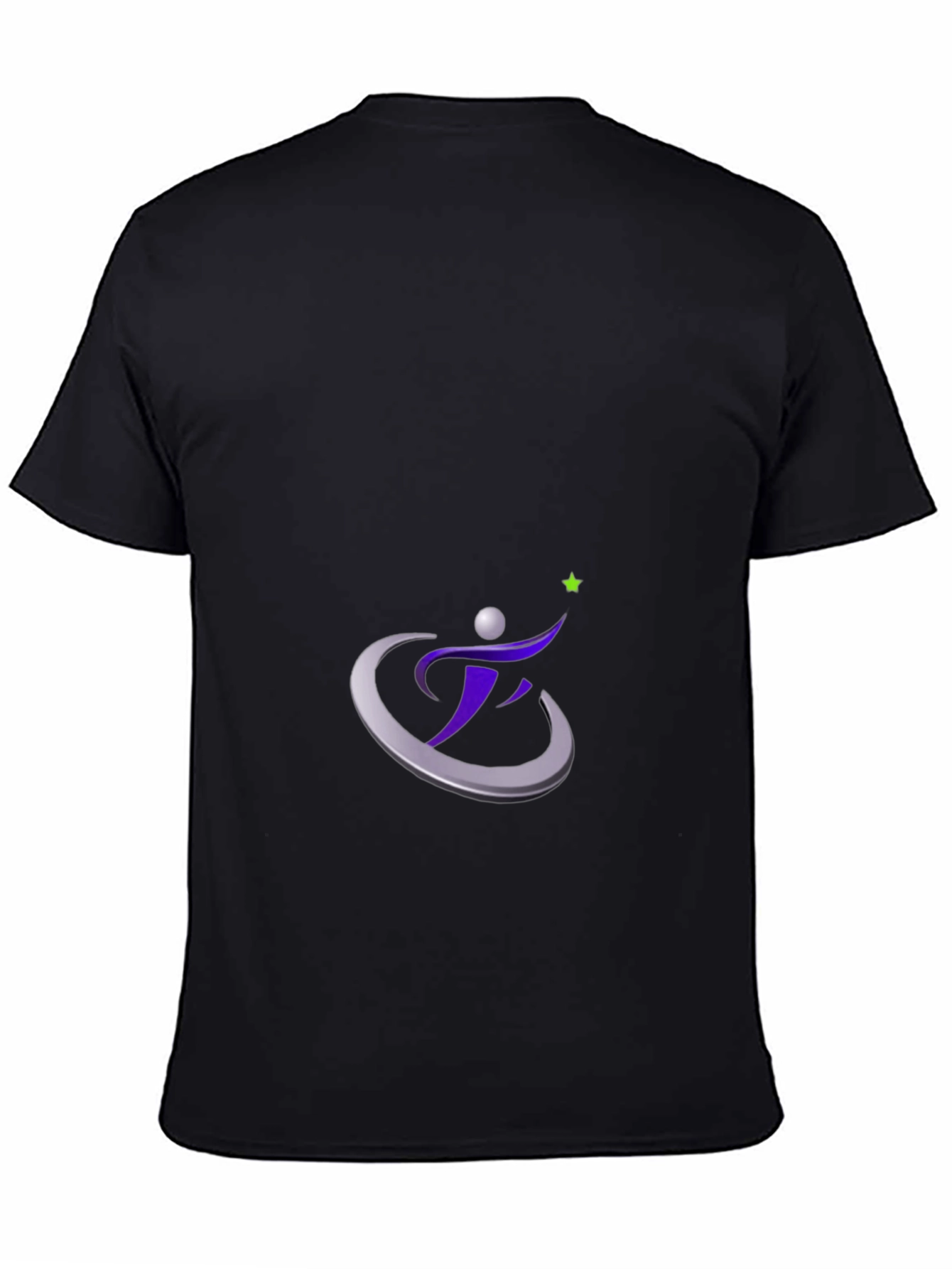 Stylish Black T-Shirt with Motivational Star Design