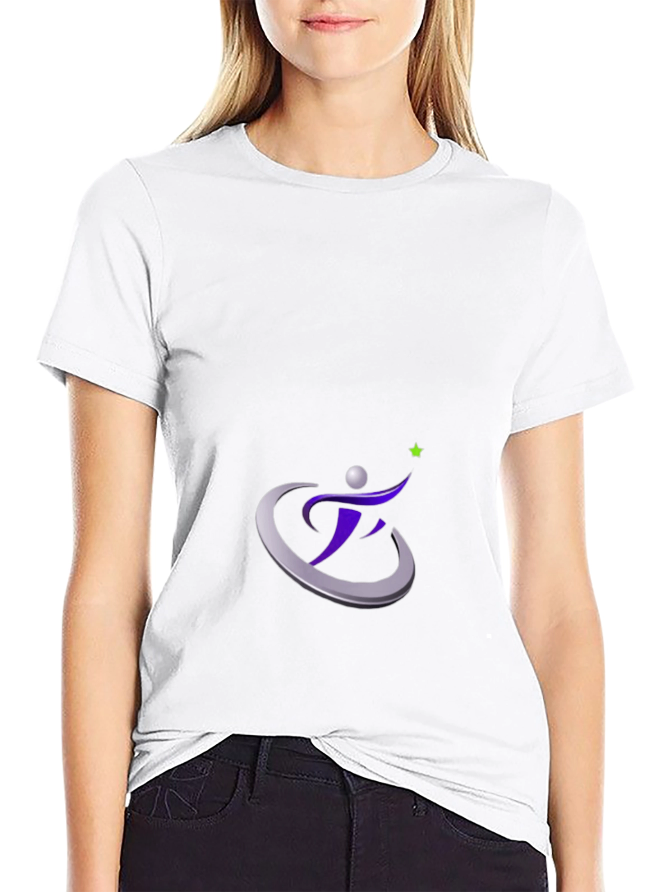 Stylish Black T-Shirt with Motivational Star Design
