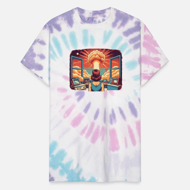 Atomic Era Woman Observing Explosion