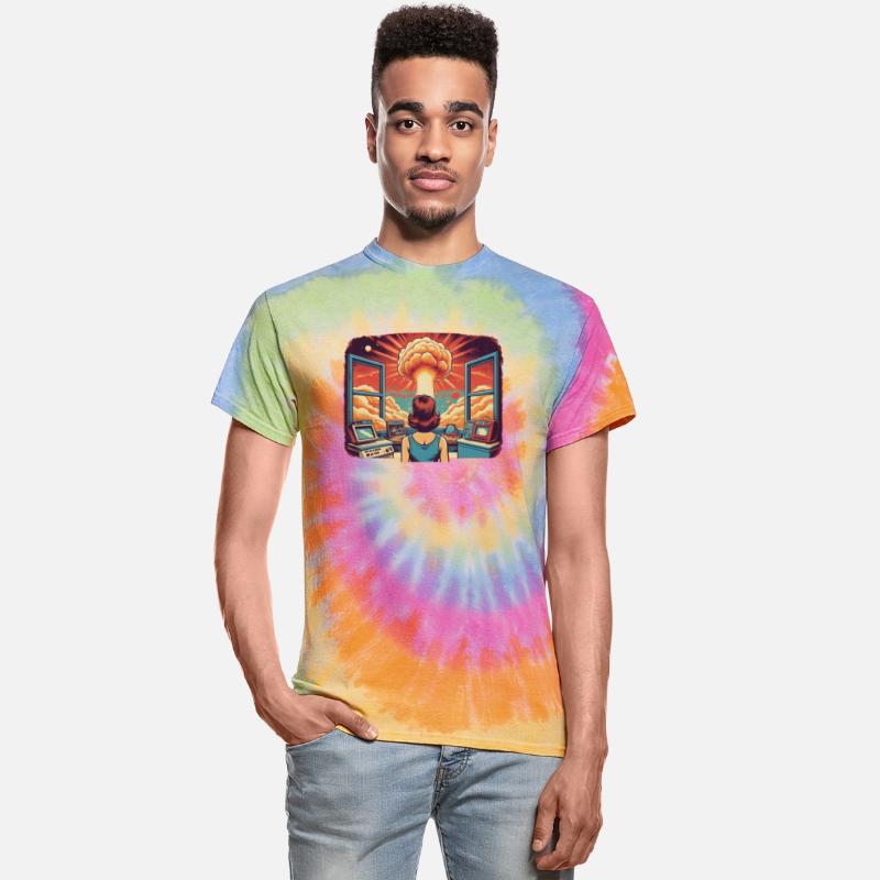 Atomic Era Woman Observing Explosion