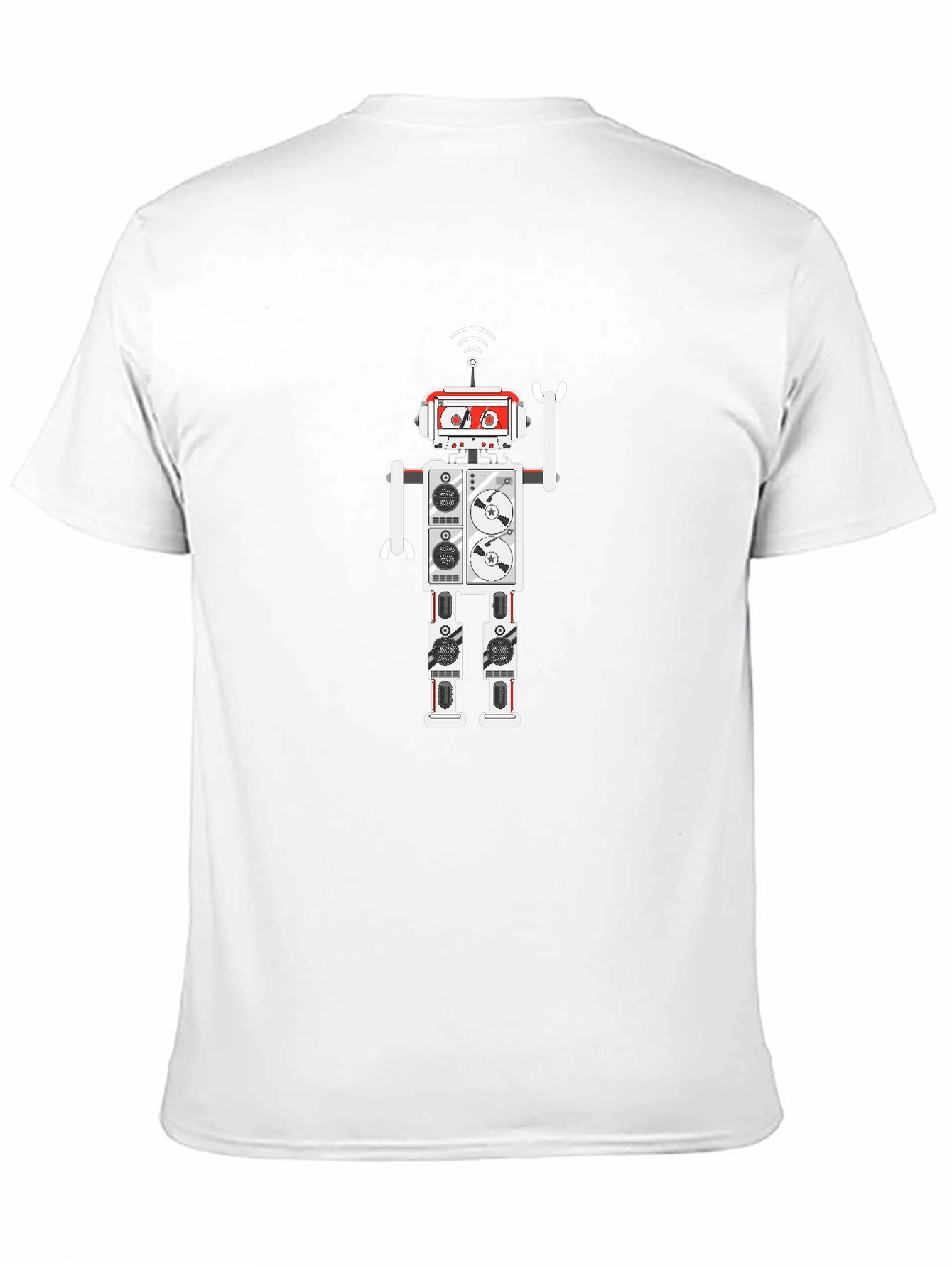 Retro Robot Graphic T-Shirt - Cool Music Lover Tee