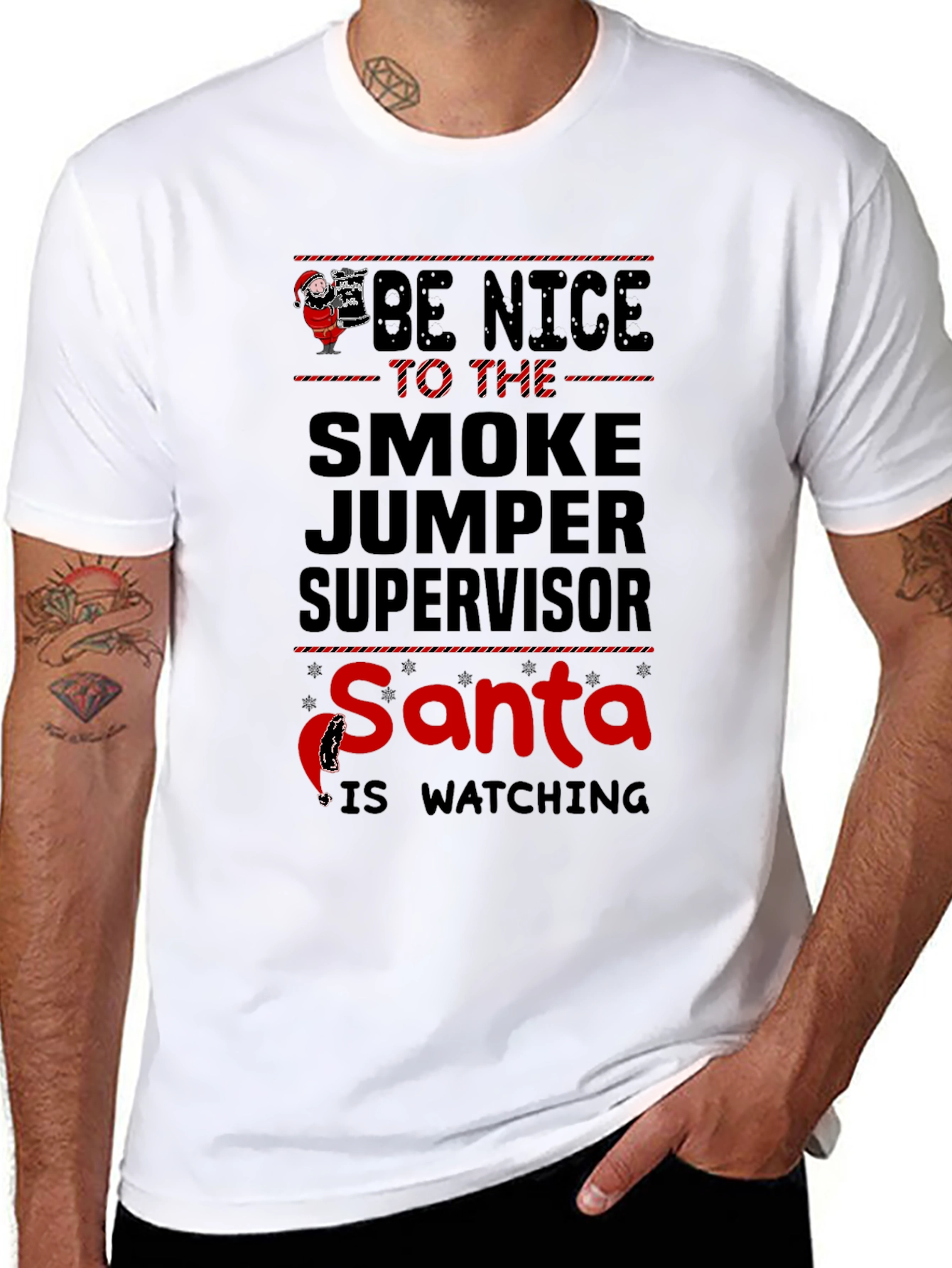 Smoke Jumper Supervisor Santa T-Shirt