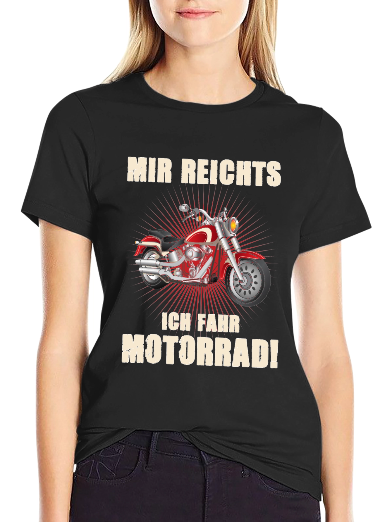 Mir Reichts Ich Fahr Motorrad Black T-Shirt