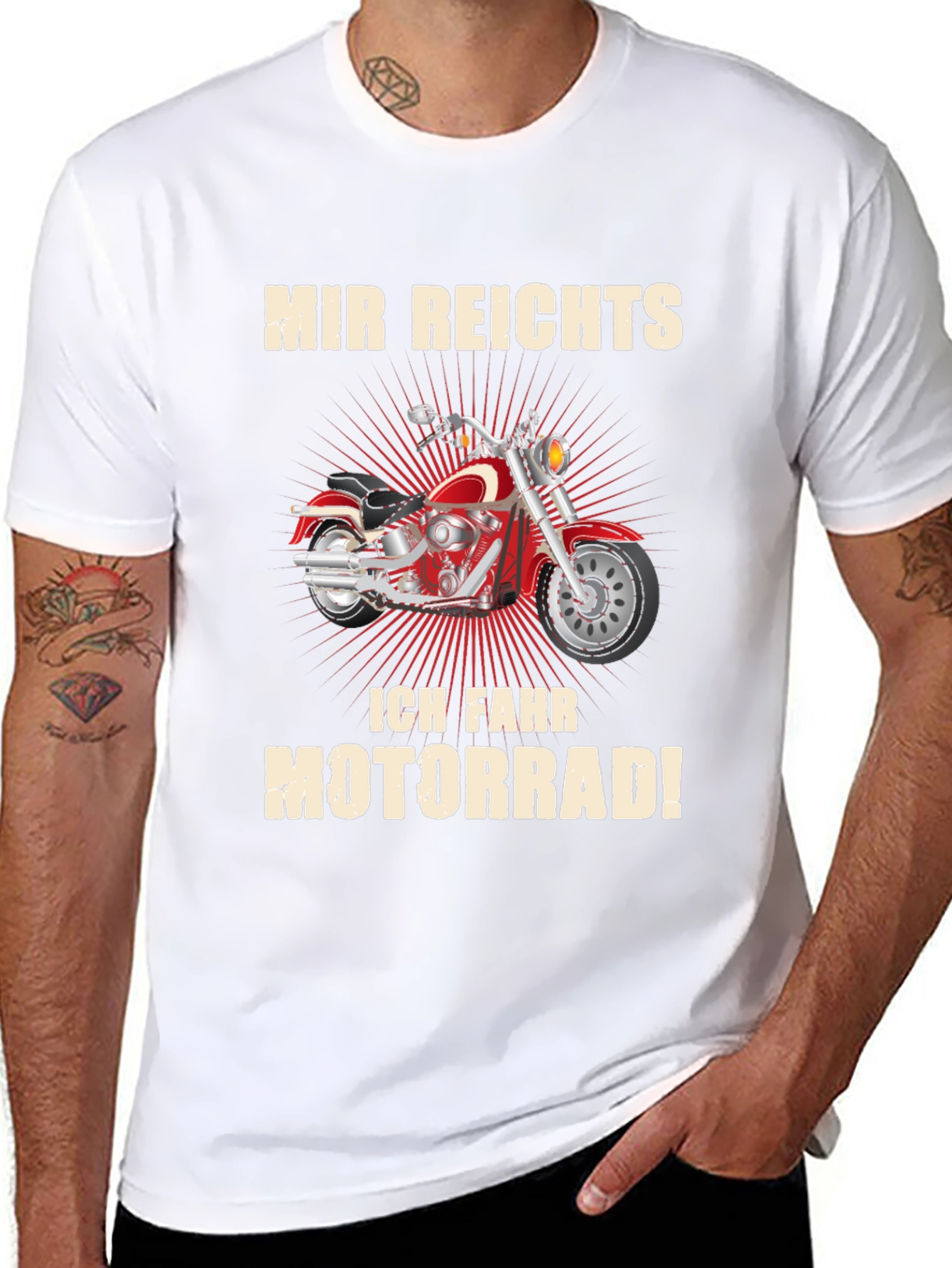 Mir Reichts Ich Fahr Motorrad Black T-Shirt