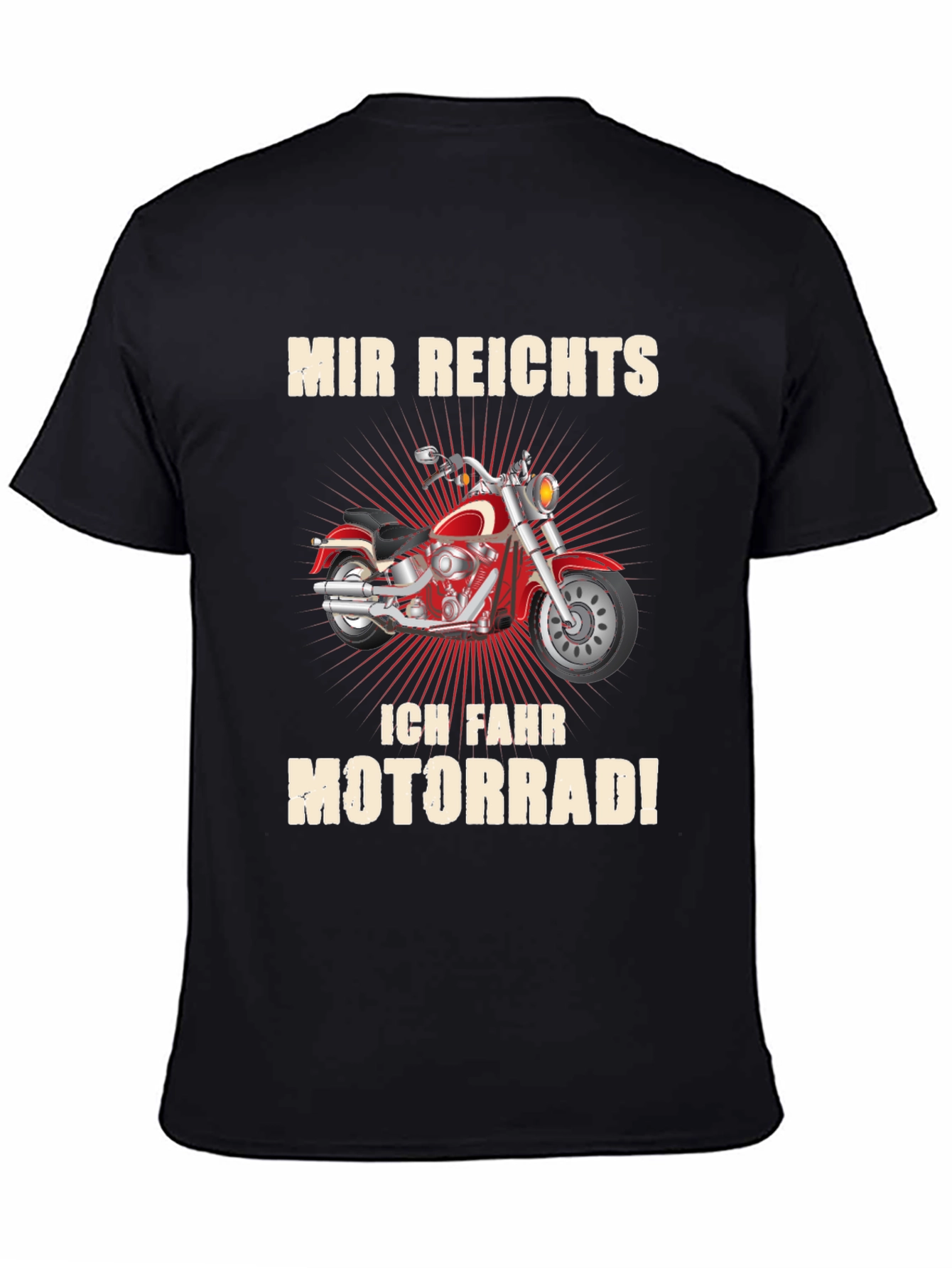 Mir Reichts Ich Fahr Motorrad Black T-Shirt