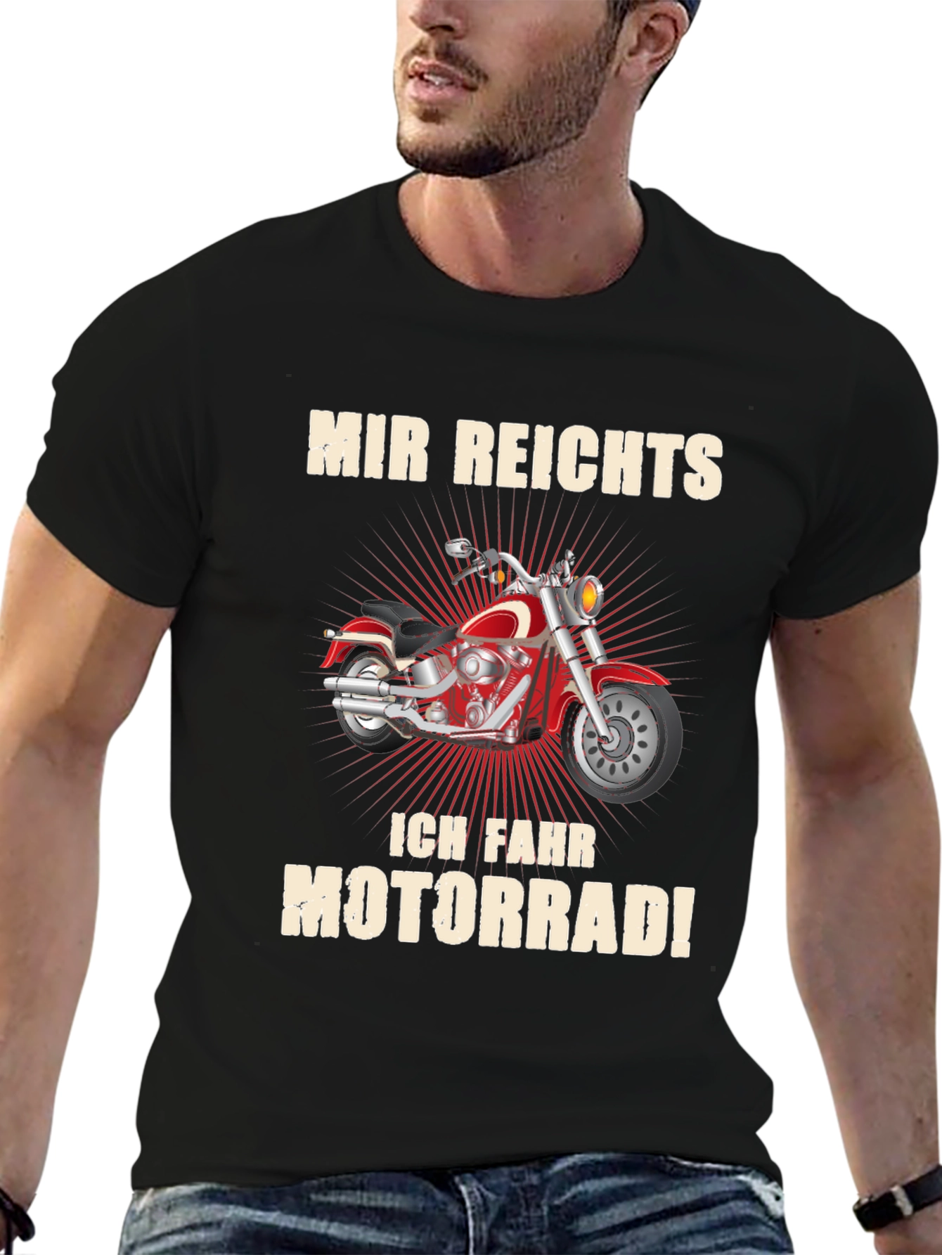 Mir Reichts Ich Fahr Motorrad Black T-Shirt