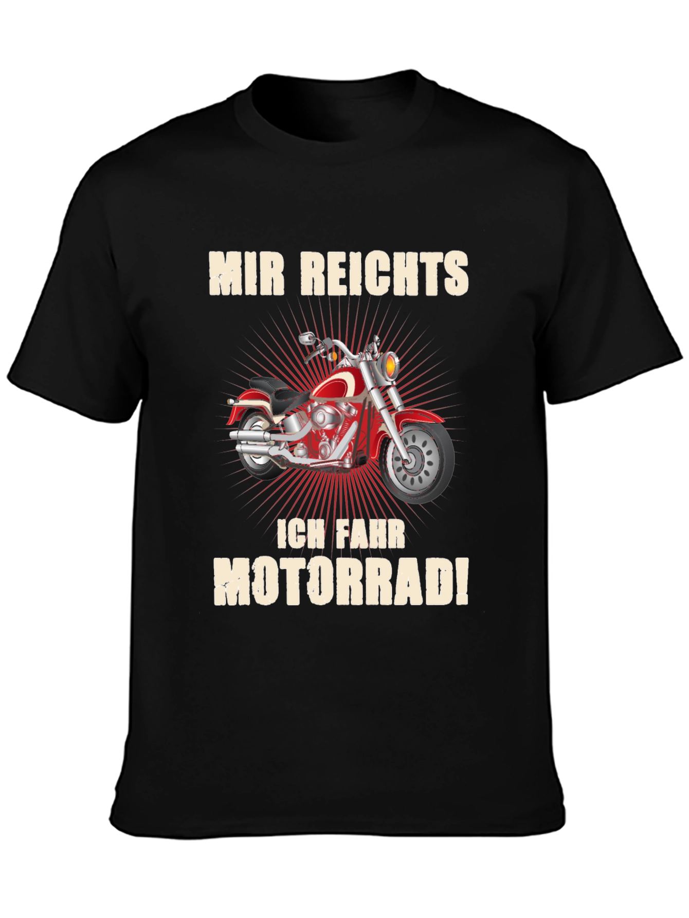 Mir Reichts Ich Fahr Motorrad Black T-Shirt