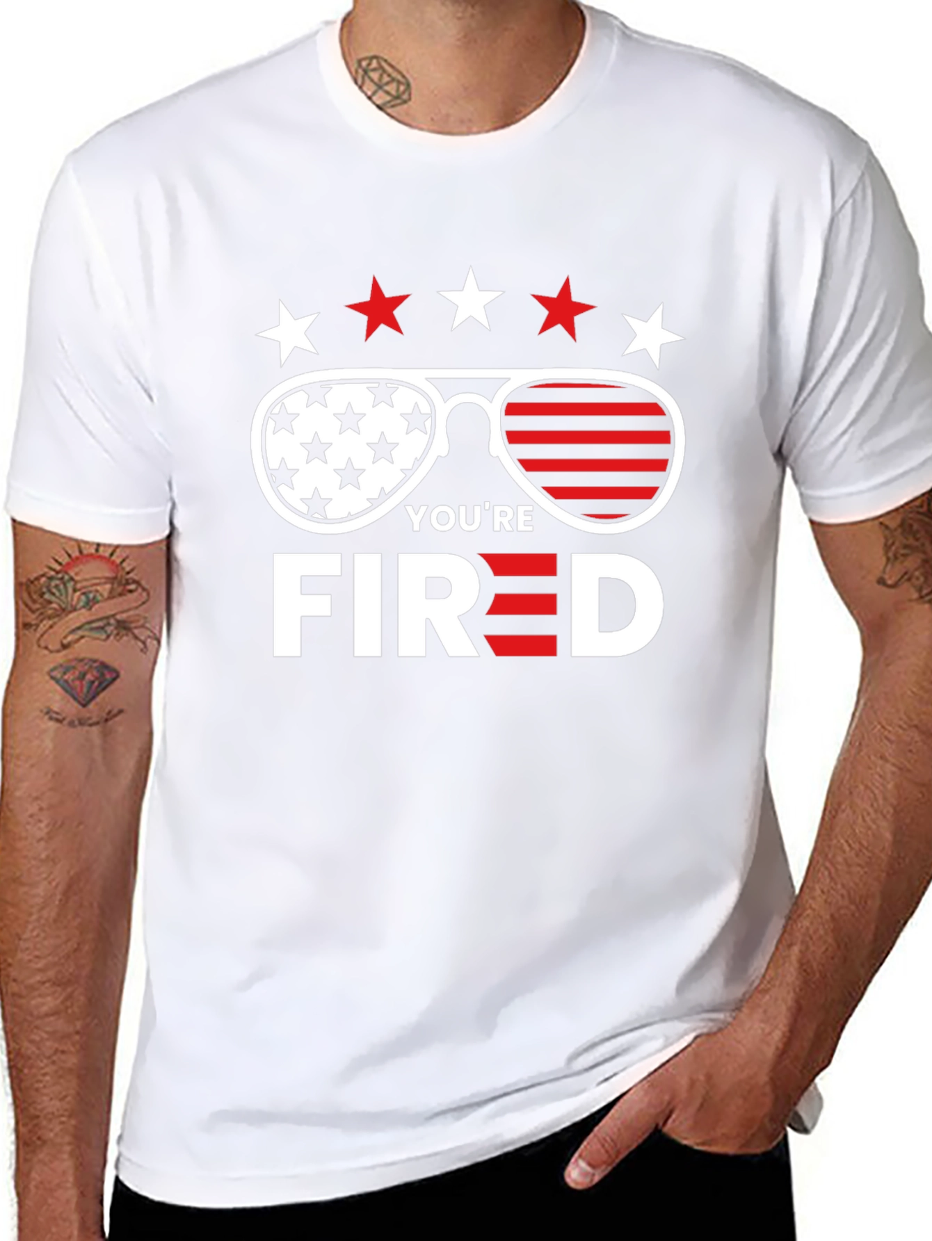 Youre Fired T-Shirt - Patriotic American Sunglasses Design