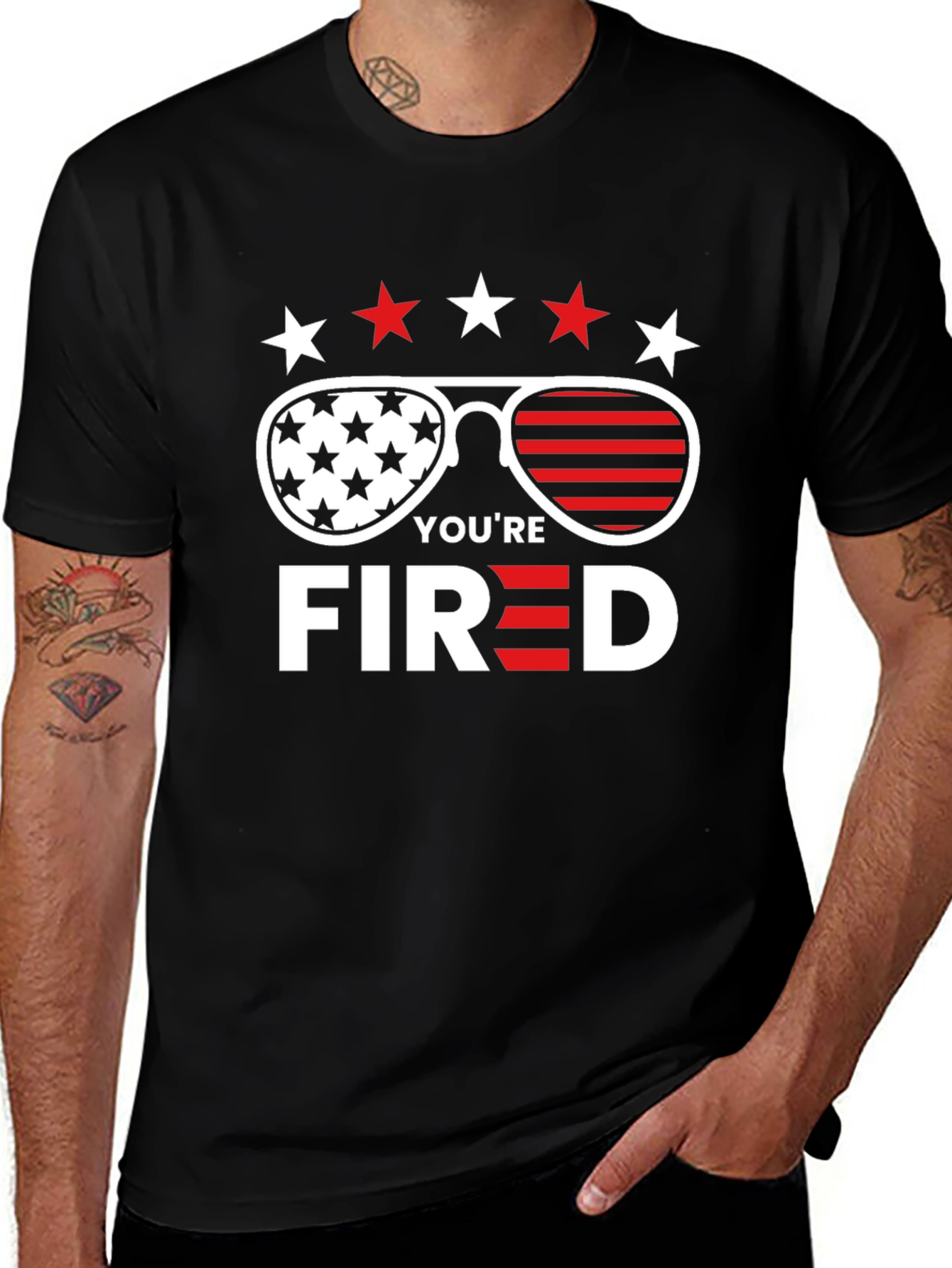 Youre Fired T-Shirt - Patriotic American Sunglasses Design