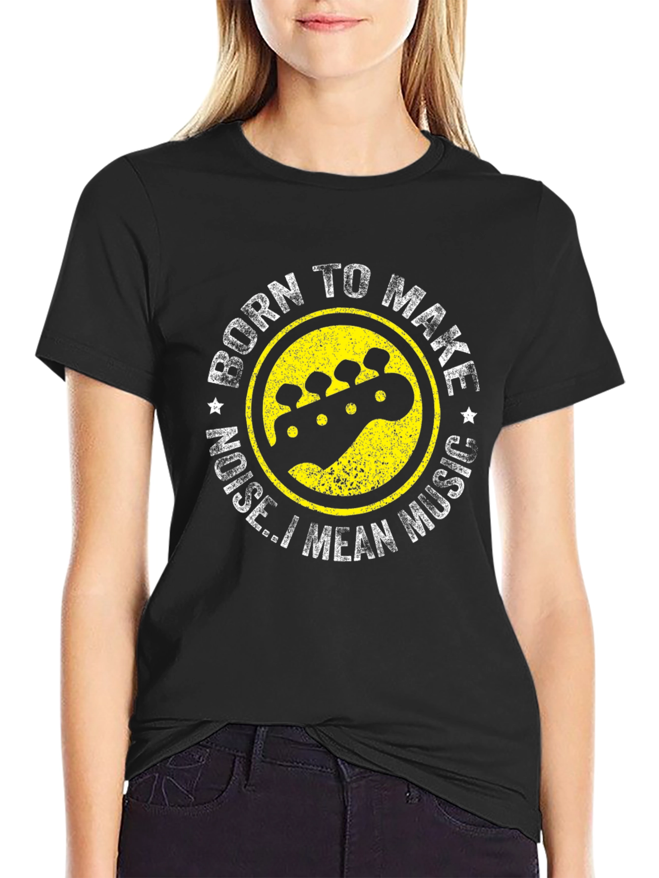 Born to Make Music Black Graphic T-Shirt