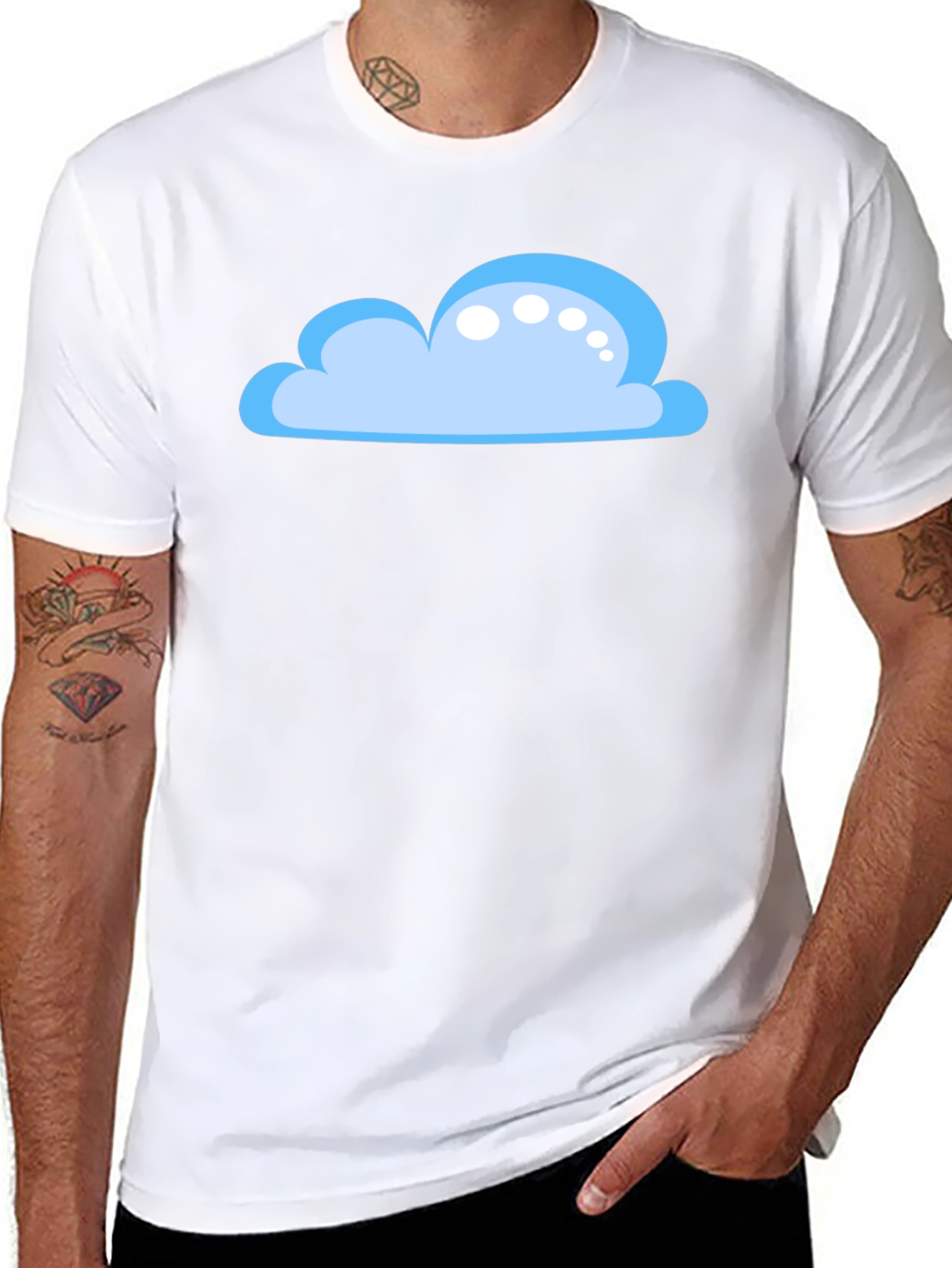 Cloud Graphic Black T-Shirt - Weather Lover Tee