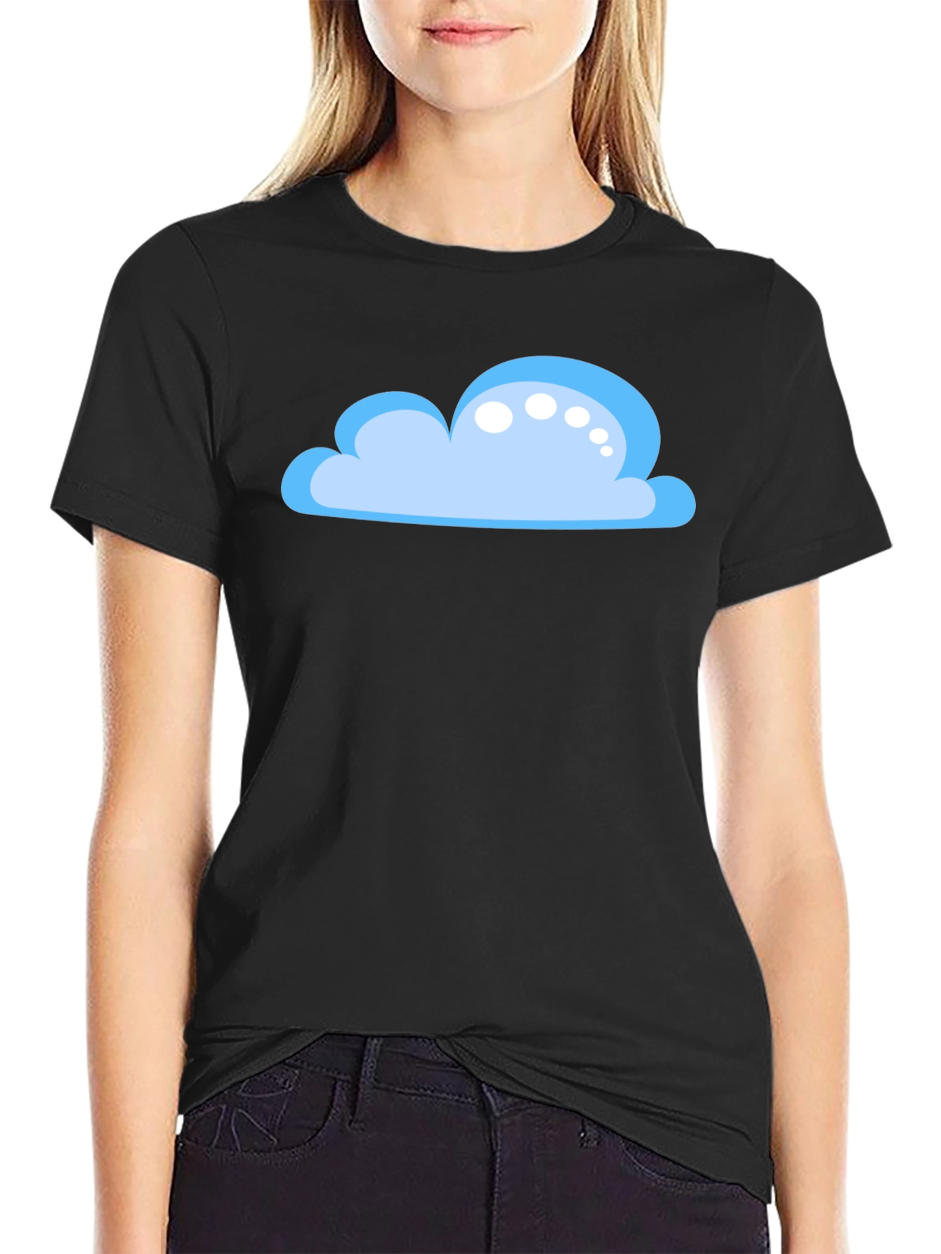 Cloud Graphic Black T-Shirt - Weather Lover Tee