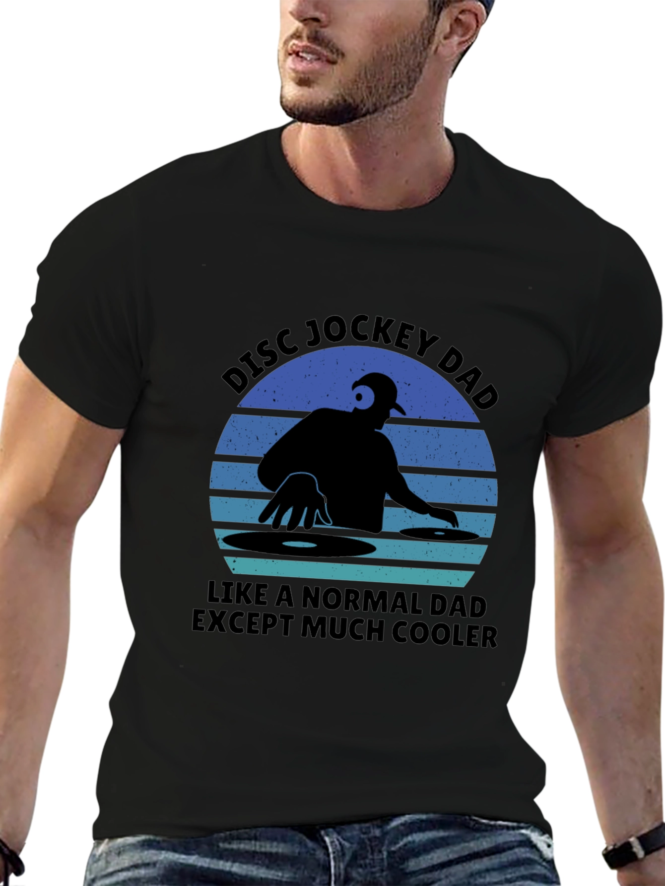 Disc Jockey Dad T-Shirt - Cool DJ Father Tee
