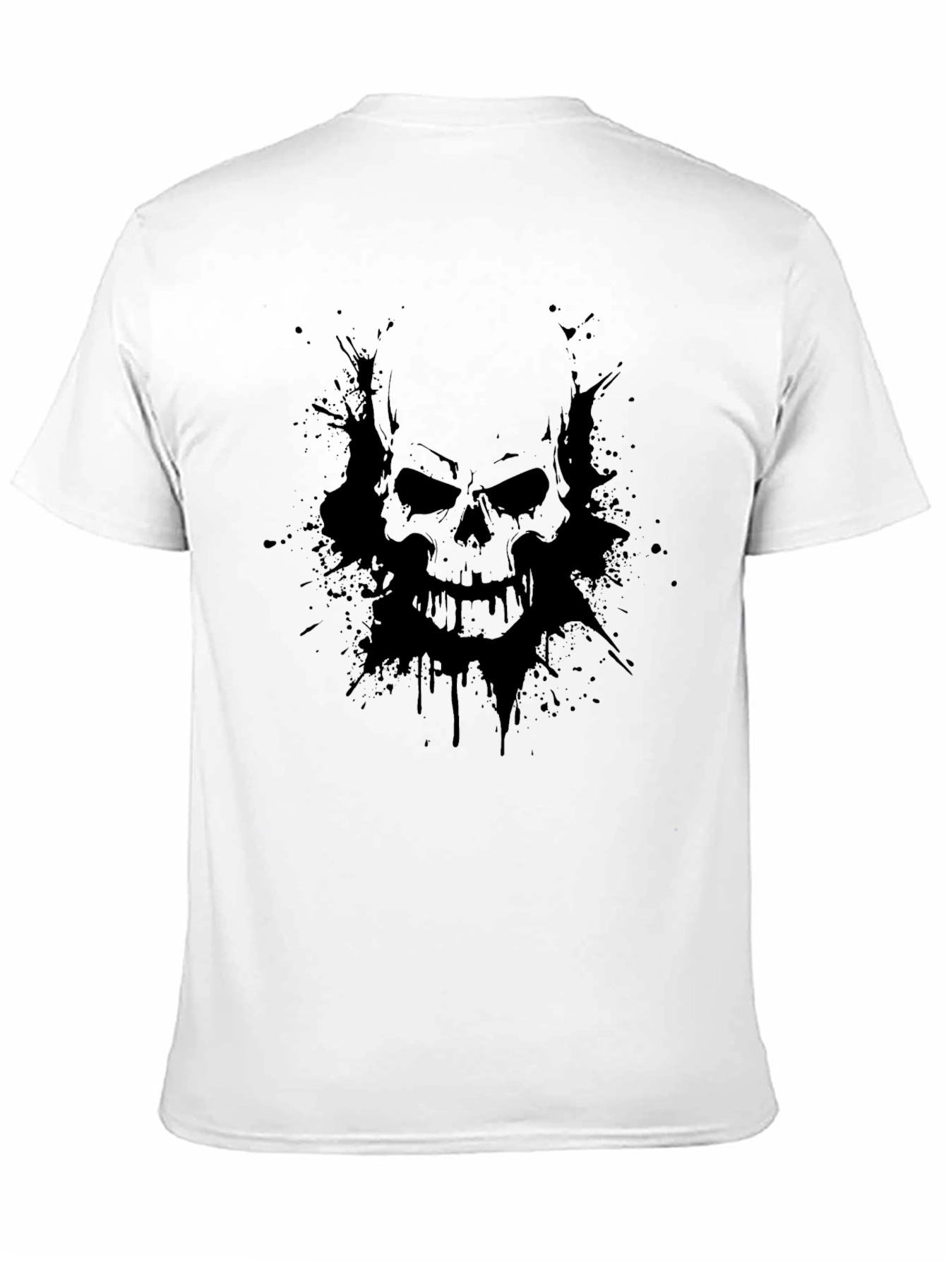 Black Skull Graphic Tee - Edgy Streetwear