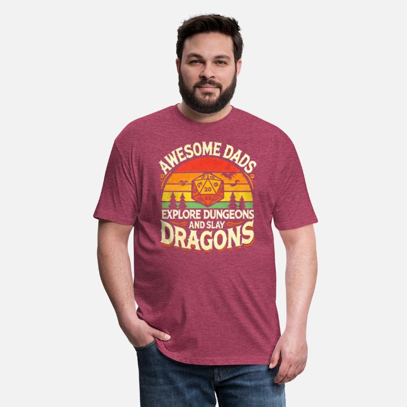 Awesome Dads Explore Dungeons DM RPG Dice Dragon